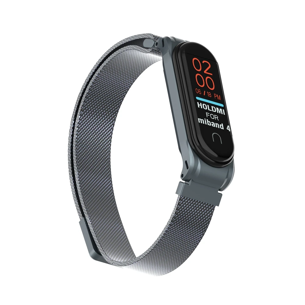 Для mi band 4 3 ремешок металлический магнитный браслет для Xiaomi mi band 4 умный браслет Сменные аксессуары для Xiao mi band 4