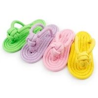 bite resistant cat chew toys slipper design cotton rope dog bite toy pet training toy cat interactive toy pet supplies for cats