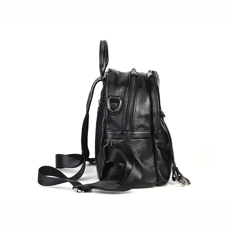 Рюкзак женский из натуральной воловьей кожи с 2 передними карманами 24*23*13 см