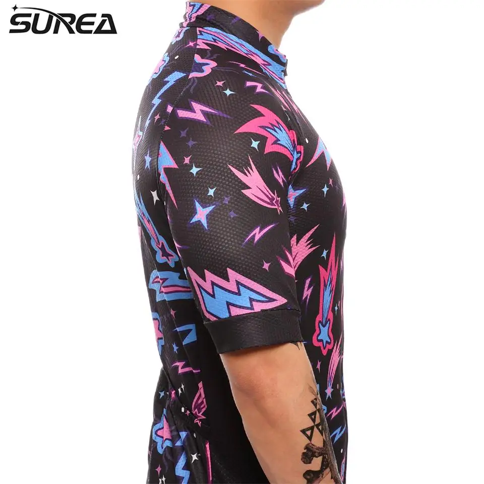 2017 командная Мужская веломайка с коротким рукавом одежда для велоспорта