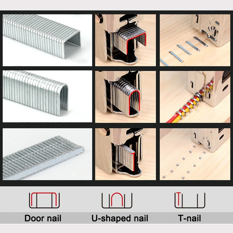 Сверхмощный степлер Мощный Ручной трехцелевой прочный штапельный инструмент