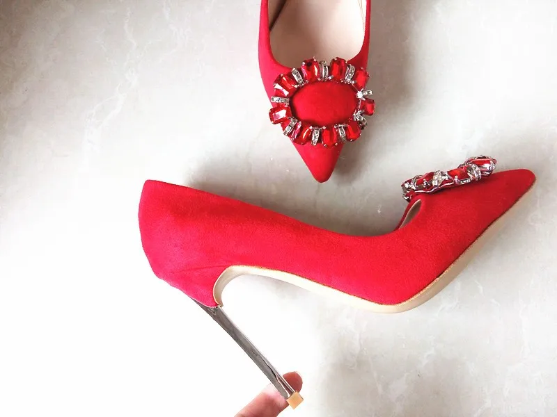 Брендовые женские туфли-лодочки свадебные туфли на высоком каблуке 10 см красные