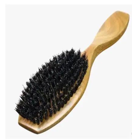 green sandalwood Натуральный сандаловое дерево тонкая расческа Антистатическая щетка для ухода за волосами натуральный кабан волосы щетины зеленый сандаловое дерево волосы G0312 - Цвет: green sandalwood