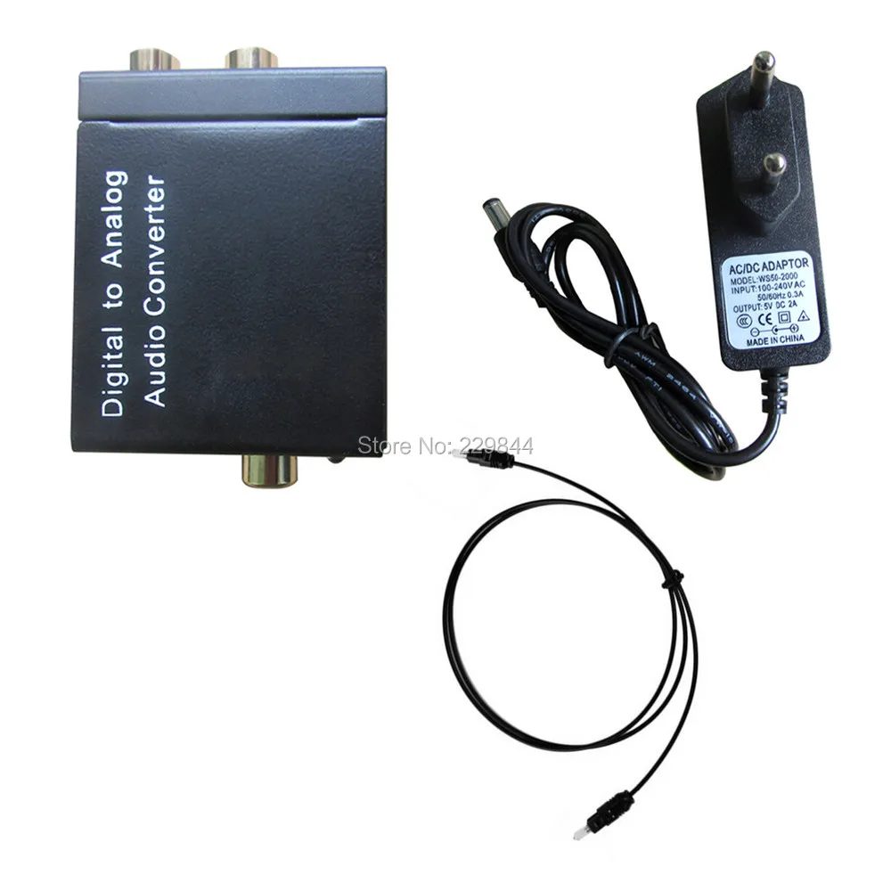 Цифровой оптический коаксиальный аналоговые RCA аудио конвертер адаптер