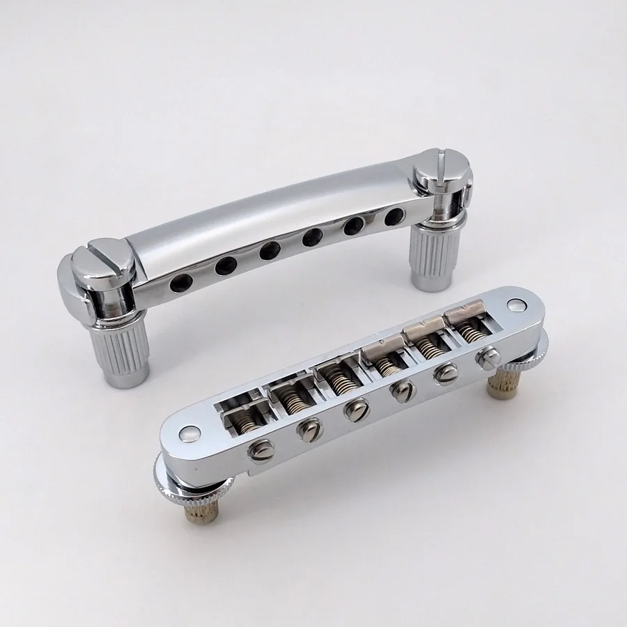 

Nashville type Chrome Tune-O-Matic Guitar Bridge with Tailpiece for Lespaul Guitar