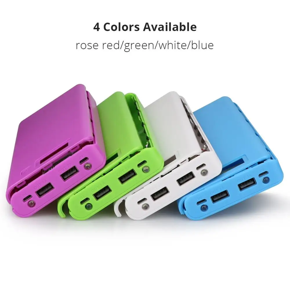 Чехол для зарядного устройства 18650 чехол внешнего аккумулятора 5 В двойной USB