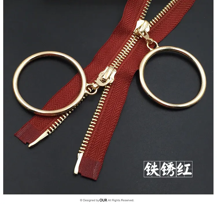 5 # металлическая молния с двойными слайдерами кольцевой съемник для пуховиков