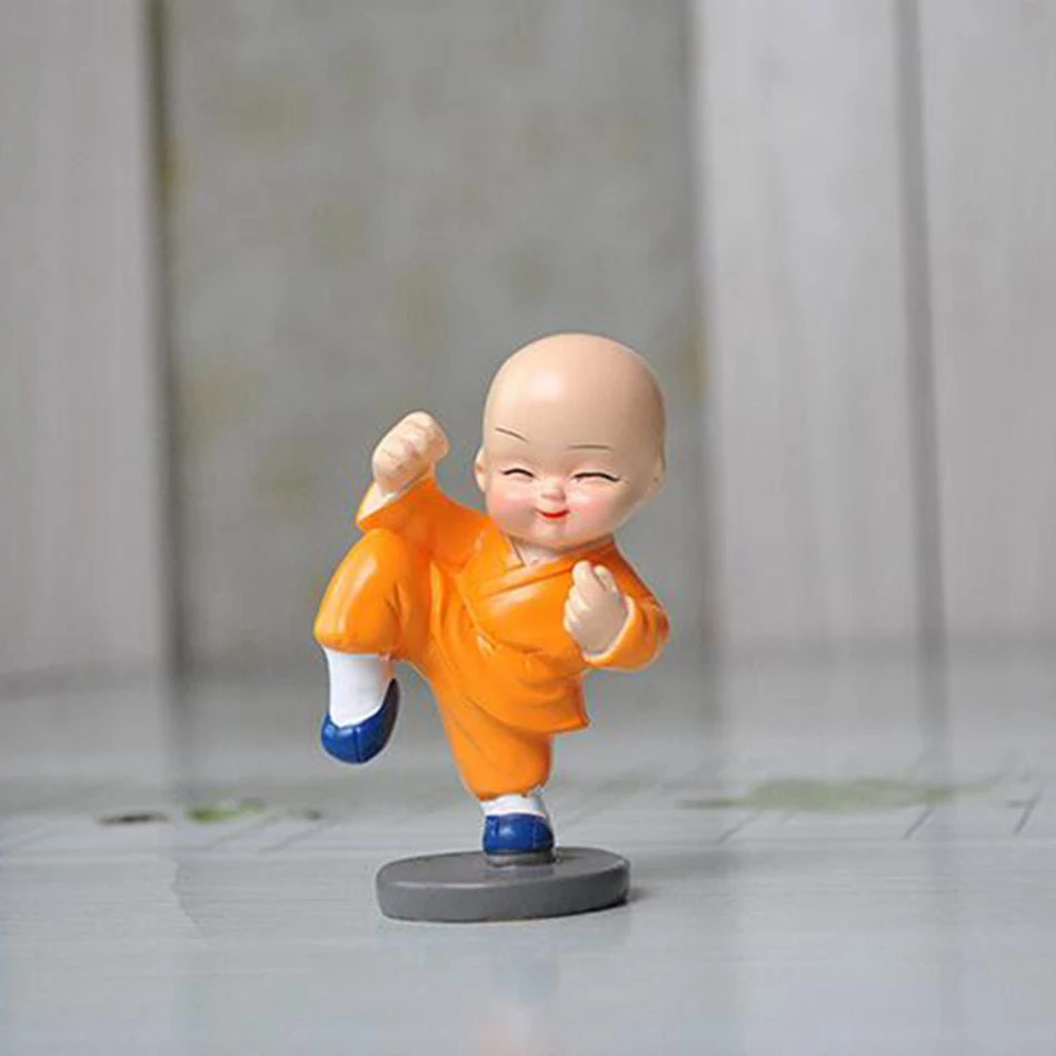 4 шт./лот храм шаолина гунфу буддийская фигурка монаха из смолы Ремесла домашние