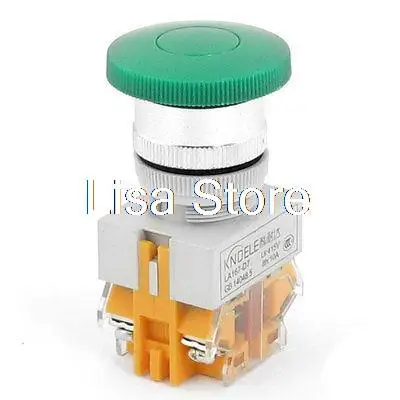 Replacement NO NC Green Signal Self Lock Push Button Switch 415V 10A |