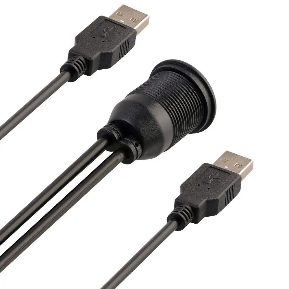 Кабель удлинитель автомобильный с 2 USB портами 0 и монтажной панелью|Компьютерные кабели разъемы| |