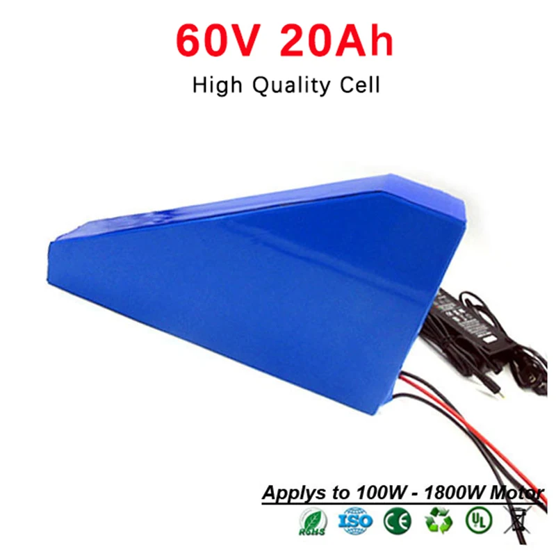 60V 20Ah 1000W электрический велосипед батарея E скутер Треугольник комплект литий