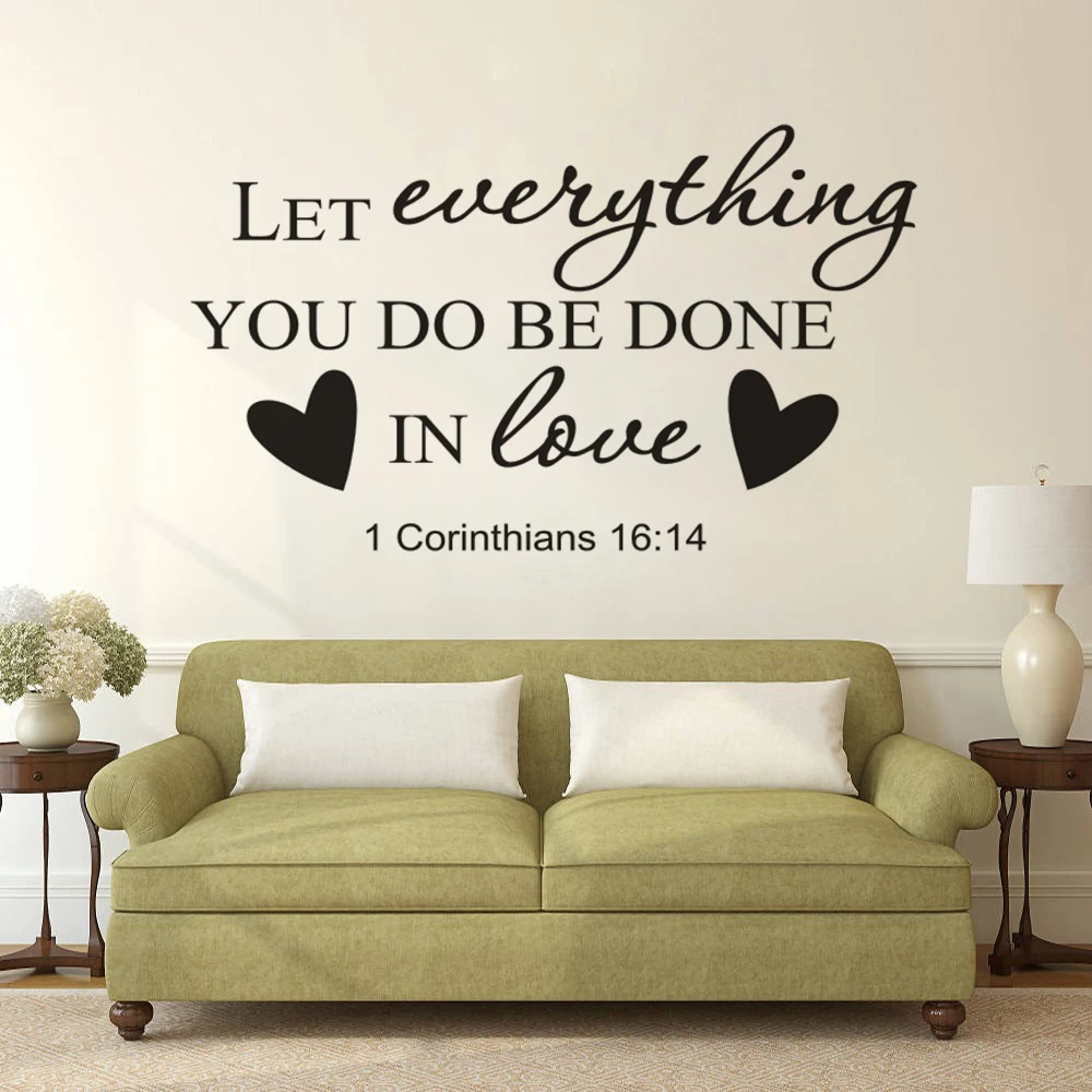 

Christian Quotes Wall Decal Creative Decor For Home Religion Vinyl Culture Wall Stickers Bible Verse Wall Art Sticker AZ077