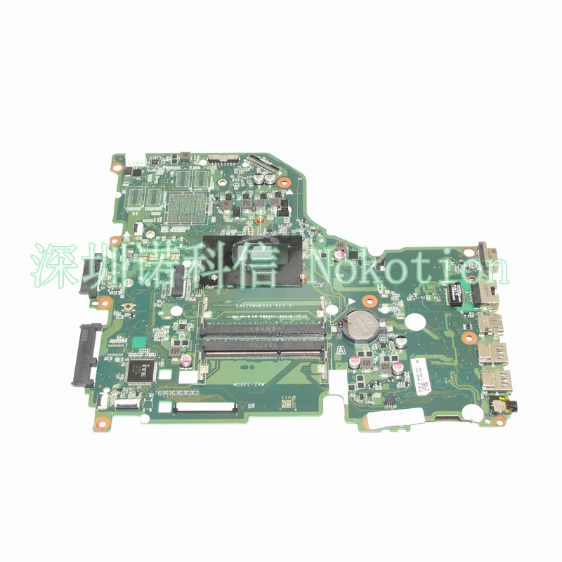 

NOKOTION DA0ZRWMB6G0 NBG3611002 NB. G3611.002 для Aspire E5-574G материнская плата для ноутбука I3-6100U CPU