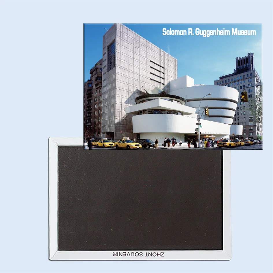 Магниты на холодильник для путешествий 78*54 мм Solomon R. Guggenheim музея Нью-Йорк жесткие