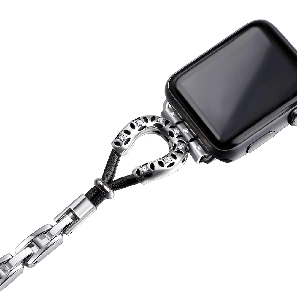 Для мужчин и женщин 38 мм 42 нержавеющая сталь для Apple ремешок iwatch уникальный часов