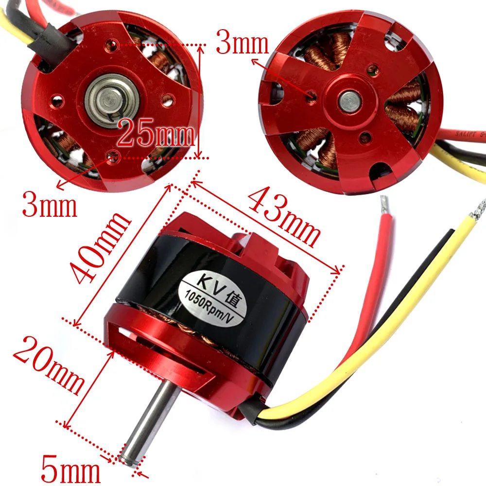Бесщеточный двигатель для вертолета 1 шт. 4240 1050KV гоночного дрона
