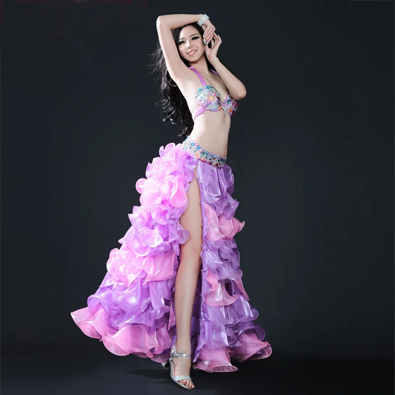 Набор костюма для танца живота Bra Top пояса юбки платье Rio карнавальный костюм