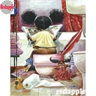 Алмазная вышивка 3D мультфильм полный квадрат 5D DIY Алмазная картина наборы для вышивки крестиком АФРИКАНСКАЯ ДЕВУШКА на фото