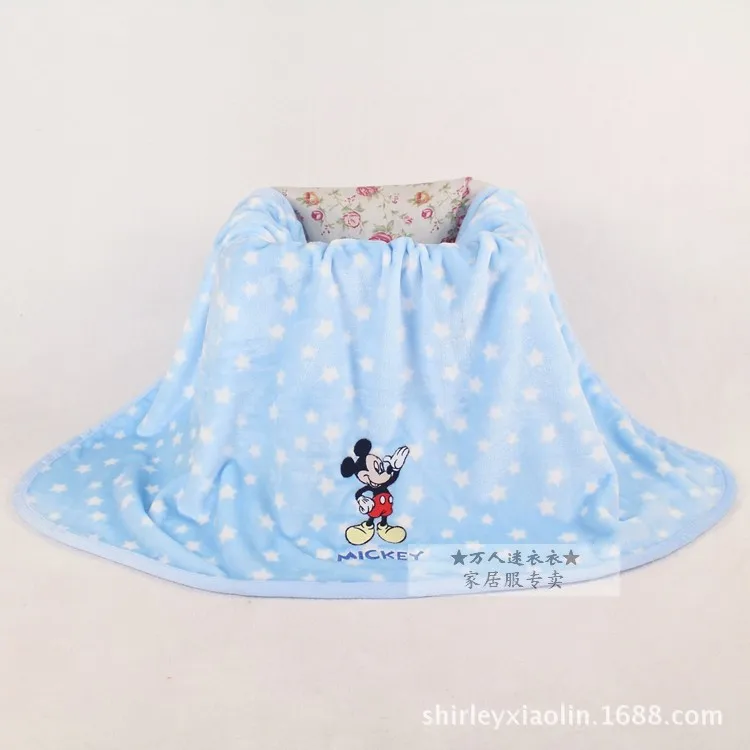 Disney мультфильм Минни Микки Маус Зима утолщаются ягнята одеяло s дети фланель для мальчиков и девочек офисные автомобили пледы одеяла