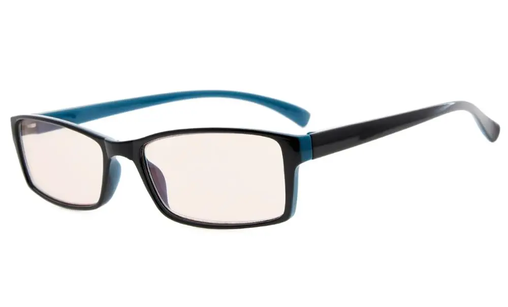 Black-Blue CG178 очки для чтения с защитой от ультрафиолета и желтыми тонированными линзами - Цвет оправы: Black-Blue