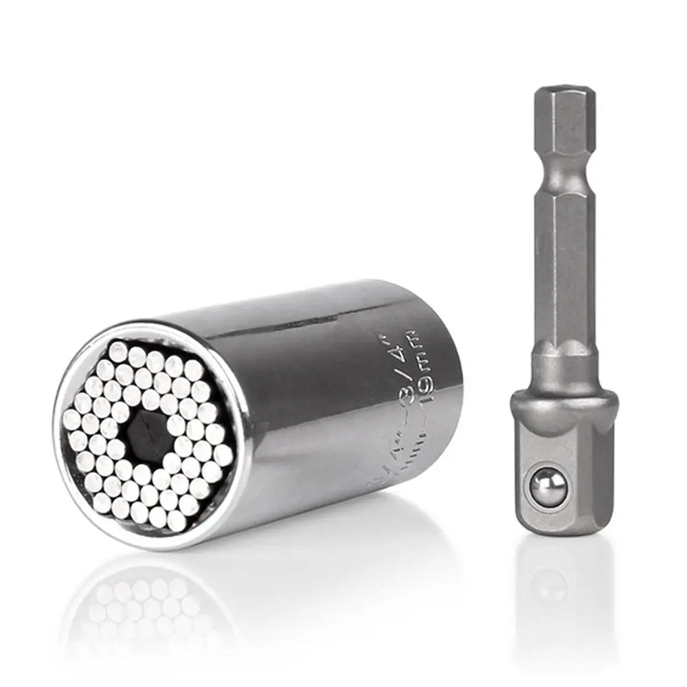 Universal Torque Wrench Head Set Socket Sleeve Power Drill Ratchet Bushing Spanner Key Gator Magic Grip Multi Hand Tools | Инструменты