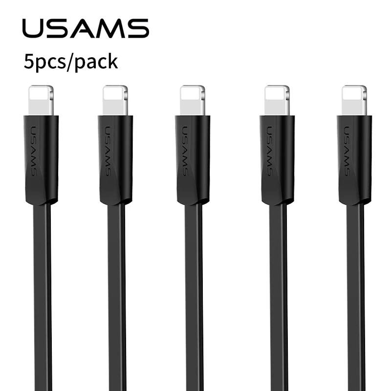 

Оригинальный USB-кабель USAMS 5 шт./лот USAMS для iPhone, телефонный кабель, 2 А, USB-кабель для iPhone, кабель для синхронизации данных USB 5, Зарядные кабели д...