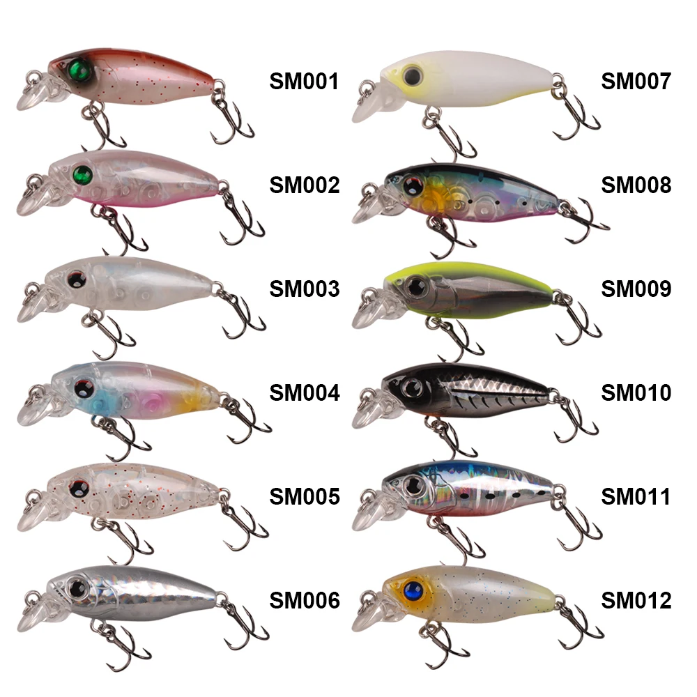 

Smart 3.5cm/2.1g Minnow Hard Fishing Baits VMC Hook Wobblers Floating Carp Lures Isca Artificial Pesca Leurre Fly Fishing Tackle