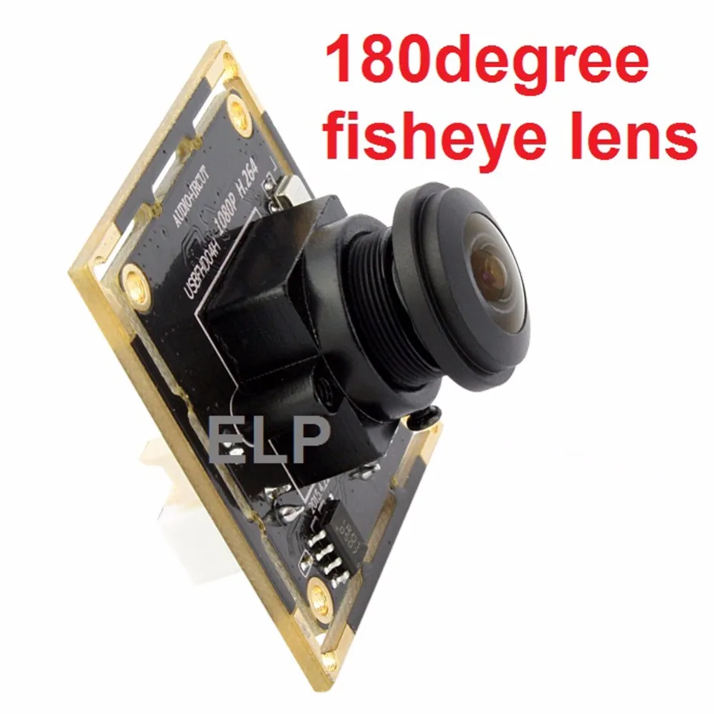 ELP объектив рыбий глаз 1080P 30FPS H.264/MJPEG/YUY2 2 0 мегапикселей аудио OTG Micro USB камера для
