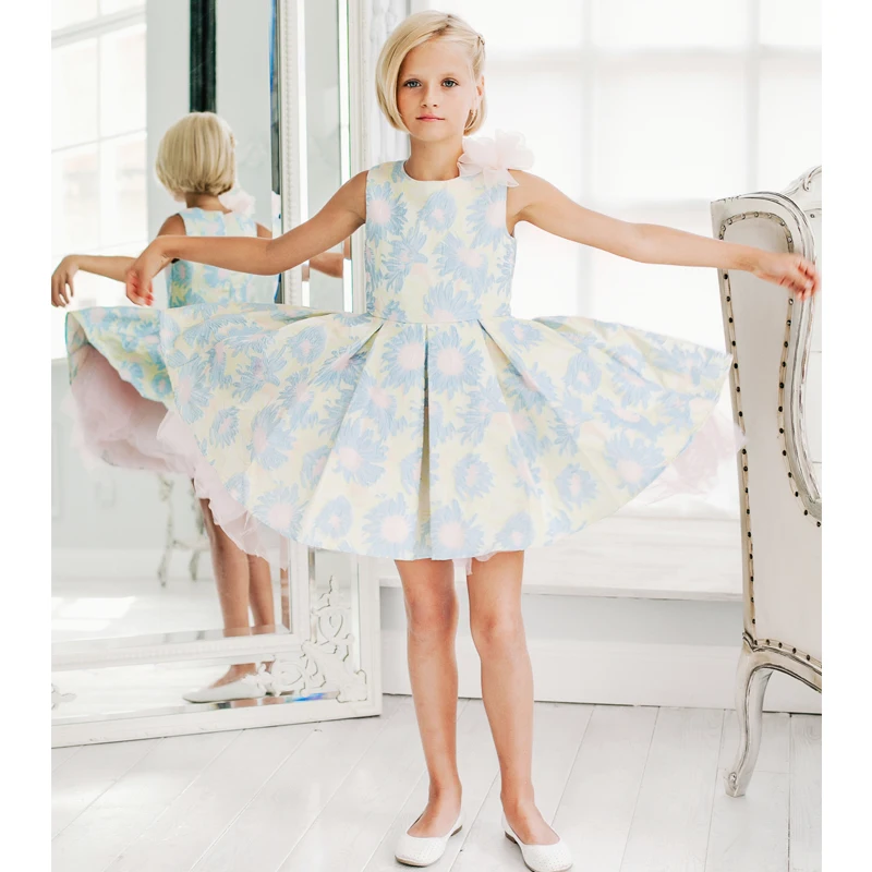 Qaoerde 2018 Spring Flower Girls Princess Dress Baby Party For Wedding Kids Dresses for 3-12 Years Clothing | Детская одежда и