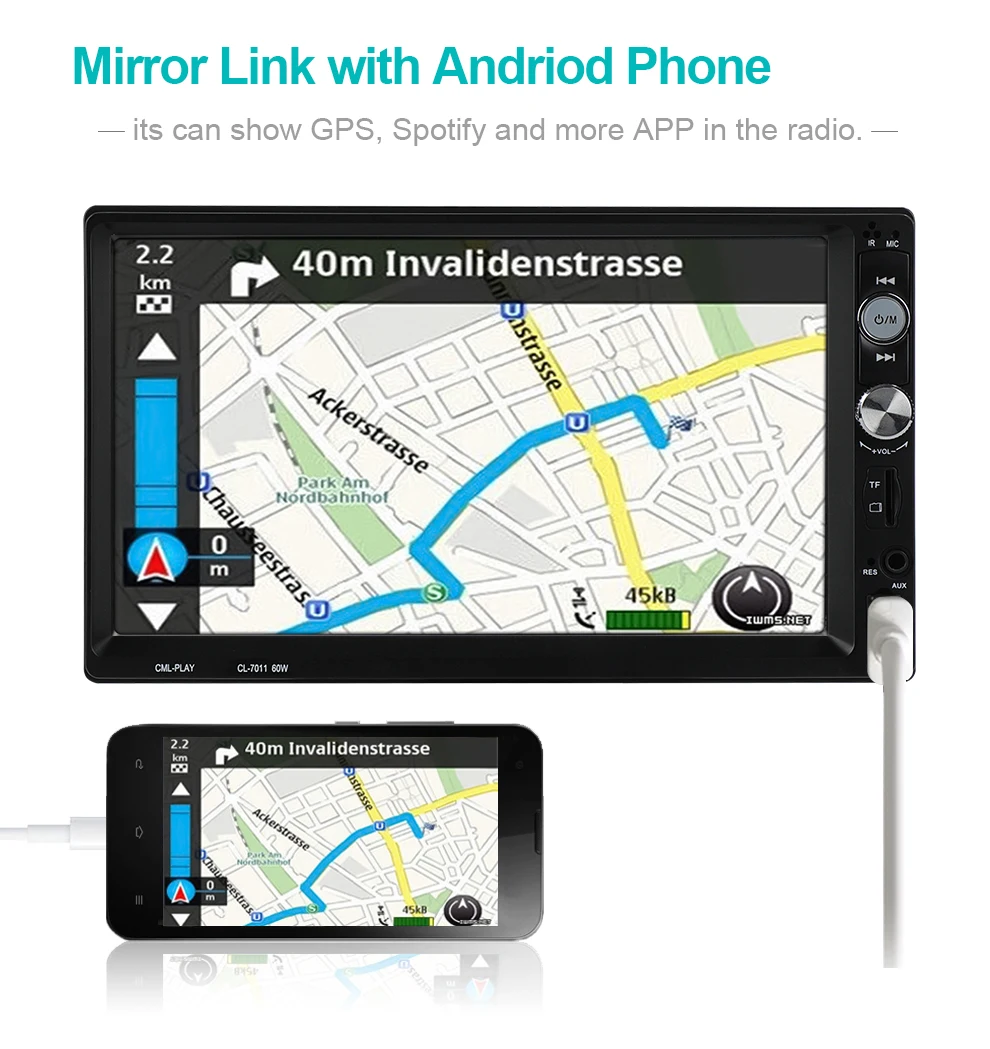2 din автомобильное радио 7 "HD Авторадио Мультимедиа MP5 плеер Bluetooth 2din