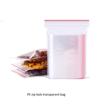 100pcs 200pcslot sizes 420cm clear pe plastic zipper lock reopen valve flat packing gift bags for jewelry food seeds snack