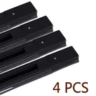 4 шт. светодиодный рельсовый 2-проводной Универсальный рельсовый соединитель для современной лампы, толщина 0,5 м, алюминиевый Трековый светильник Светодиодный точечный светильник