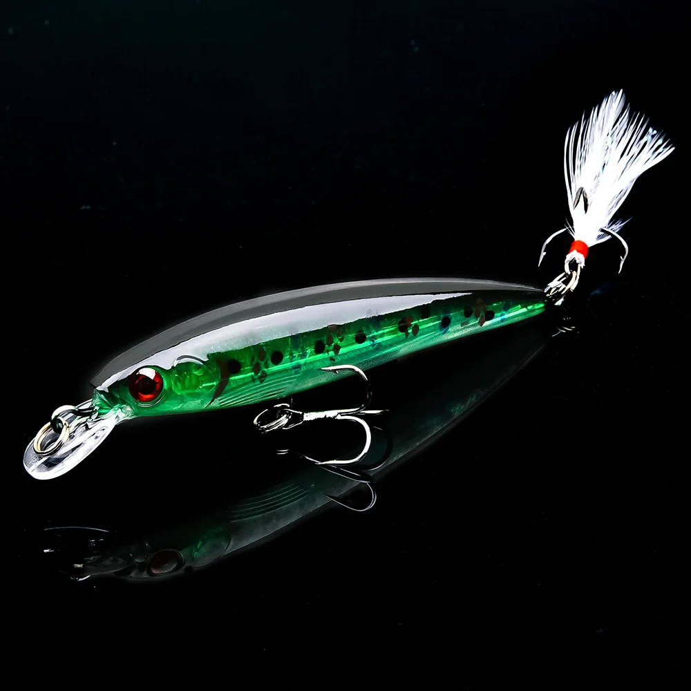 Fulljion Minnow приманки для рыбалки Iscas Artificiais ловли карпа с перьевыми крючками Wobbler Olta