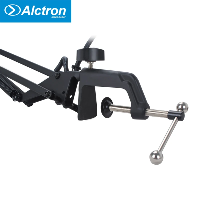 Alctron MA601 тяжелый студийный держатель для записи микрофона Подвеска стрелы ножничный кронштейн Стенд с 5 м двойной XLR кабель