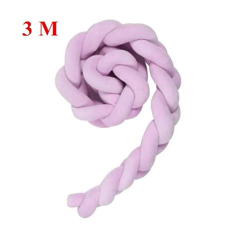 cot bumper 3M Детская кроватка бампер в кроватку Тур де ЛИТ Bebe Tresse новорожденная Детская кровать бампер узел/протектор плюшевый узел детская кроватка бампер подушка - Цвет: cot bumper 3M