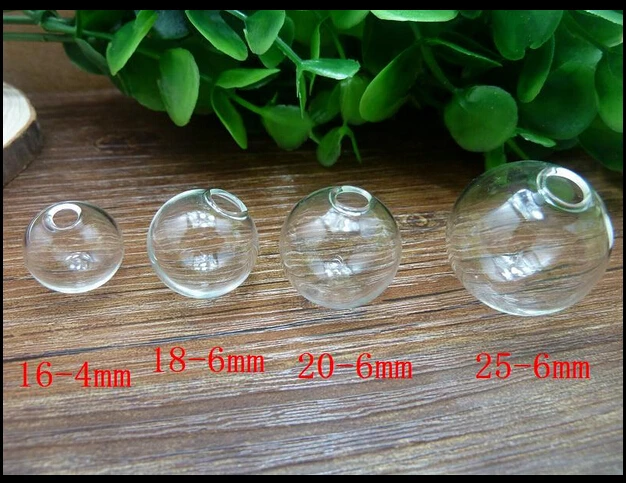 

2015 wholesale discount 100pcs/lot 18*6mm Glass Cover Glass Ball DIY Glass Vial Pendant Bottle (18mm ball 6mm bottle necklaces)