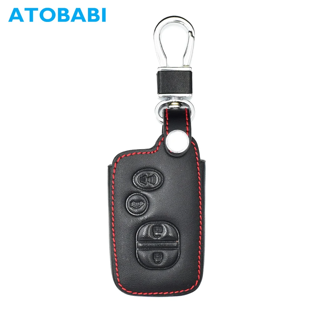 ATOBABI натуральная кожа Ключи чехол с брелок для Toyota Land Cruiser Prado 150 Camry Prius Корона 4