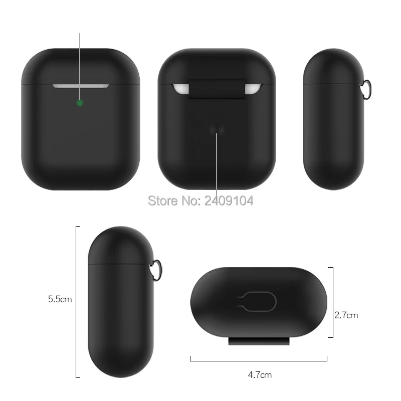 1000pcs Silicone Case For Apple Airpods 2 Cover Protective Earphone Cases Air pods Airpods2 Shockproof Bag | Электроника