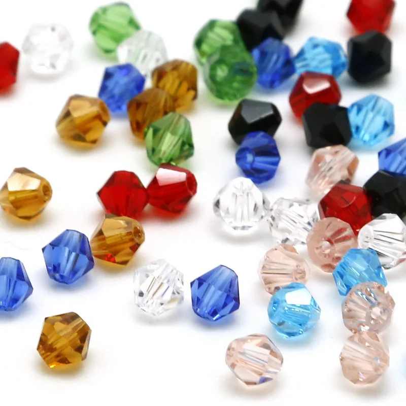 100 шт. разноцветные 4 мм граненые прозрачные чешские хрустальные бисер стеклянные