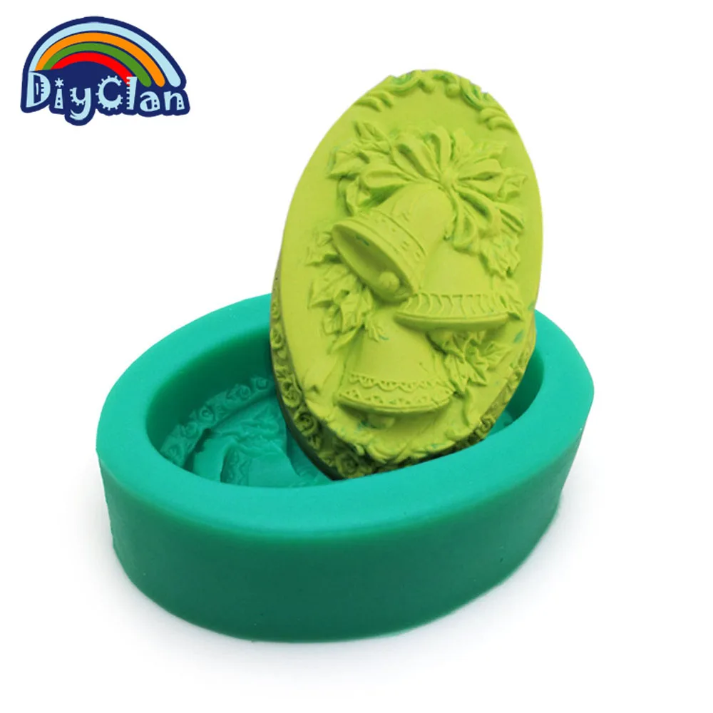 Рождественские колокольчики мыло силиконовые формы для украшения тортов форма