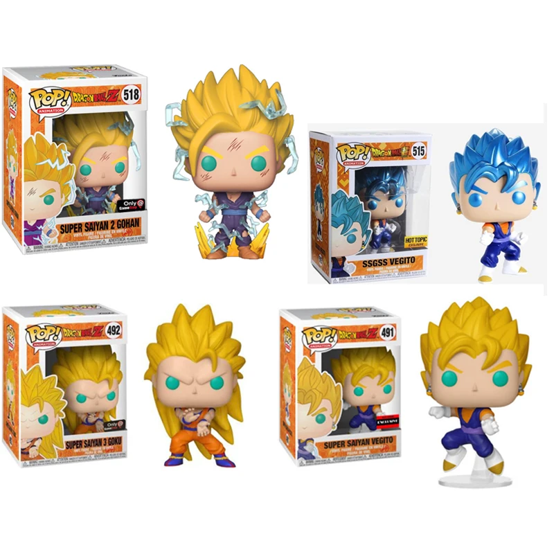 Funko поп Драконий жемчуг SSGSS VEGITO Супер SAIYAN Гохан Гоку Модель ПВХ Коллекция фигурка
