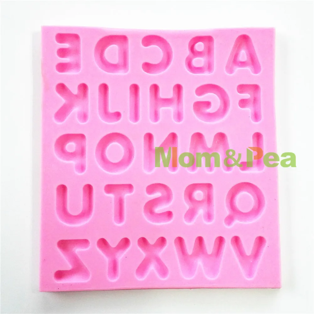 Mom&ampPea 0758 Free Shipping Capital Letters Shaped Silicone Mold Cake Decoration Fondant 3D Food Grade | Дом и сад