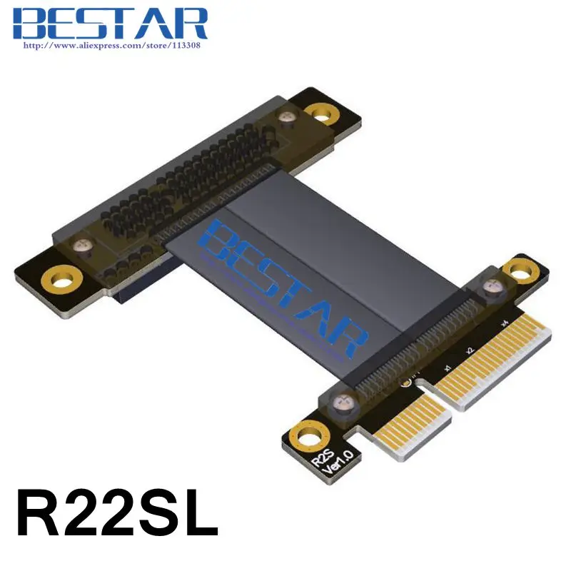Переходный кабель PCIe 4x для 5 см 10 20 30 40 60 PCI-E GEN3.0 PCI-Express X4 удлинитель с прямым углом |
