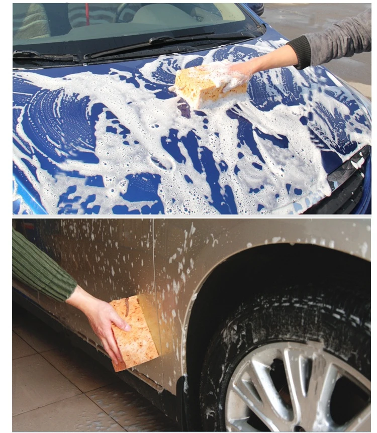 Вафельная Ткань супер Одежда Губка для мытья автомобиля кораллового цвета губка