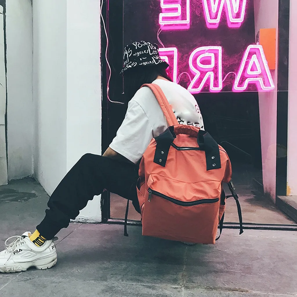 Женская сумка на плечо KKMHan однотонная Водонепроницаемая школьная известного