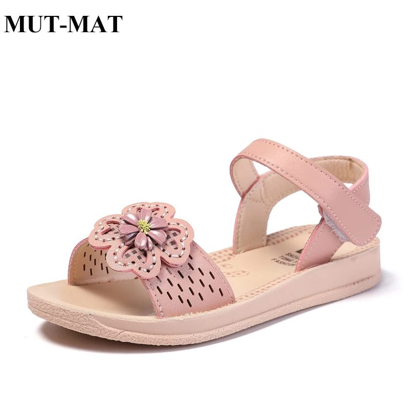 Сандалии для девочек Новинка 2019 года Лето ученик девушка сладкий дети принцесса