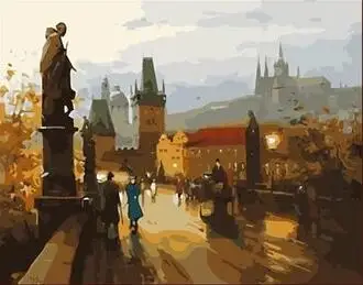 Старый город, новая коллекция, уникальный подарок, Цифровая живопись маслом на холсте, картина в рамке по номерам, декоративная картина