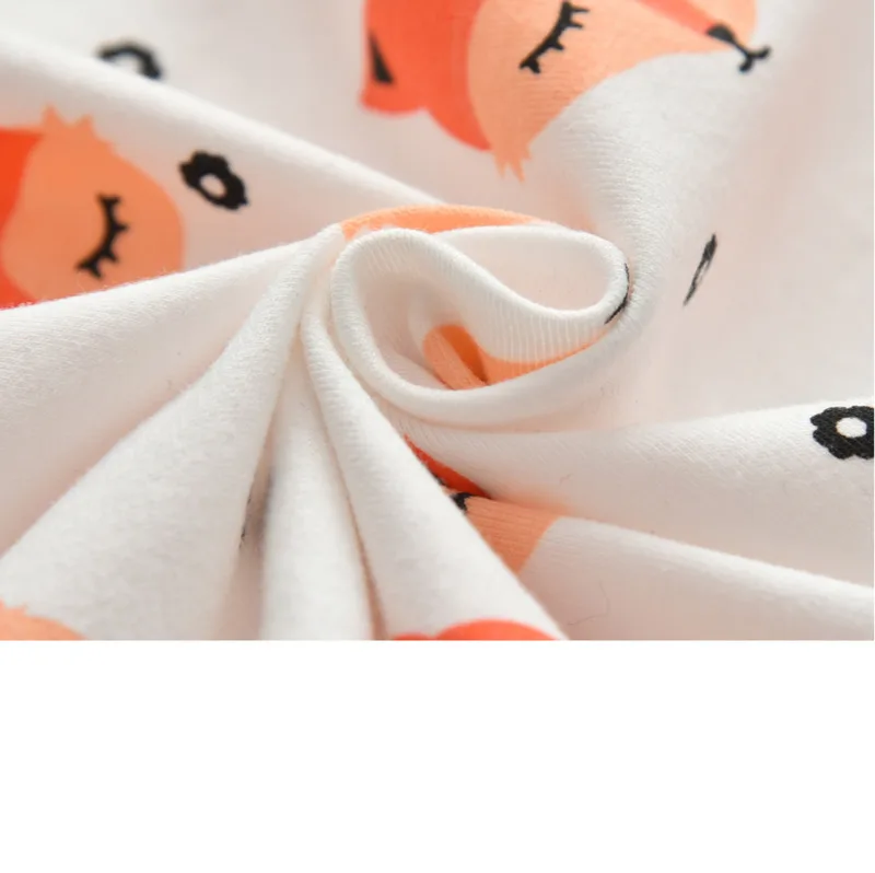 New 2018 fashion newborn baby girl clothes long sleeve fox printed 2pcs/suit infant clothing set Outfits |