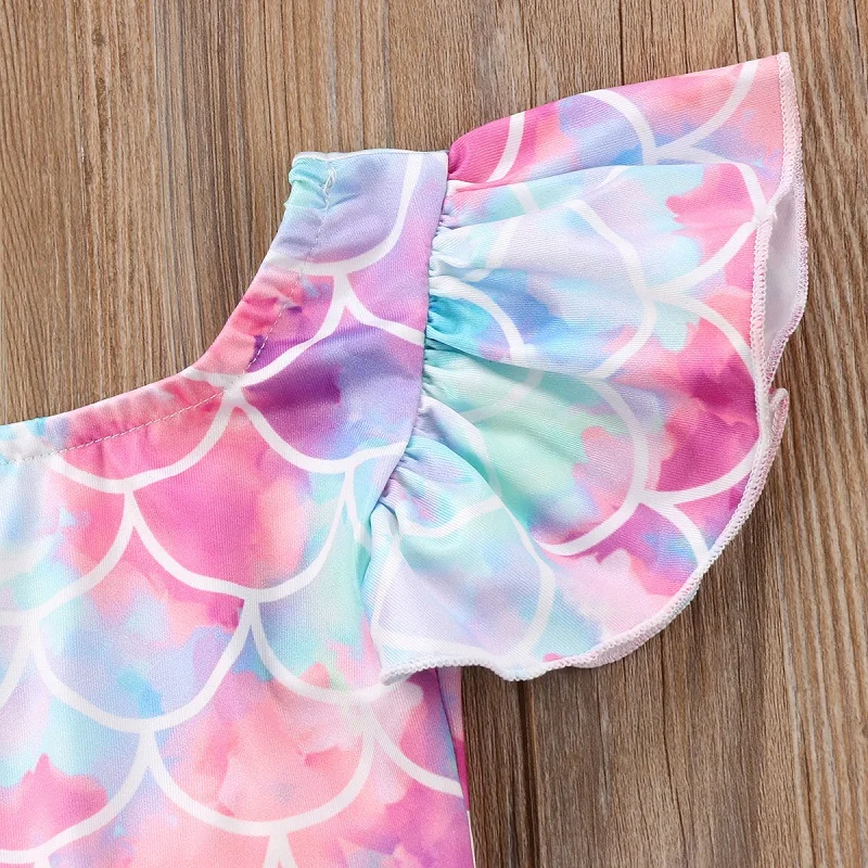 Детский слитный купальный костюм с юбкой годе для девочек милая детская одежда