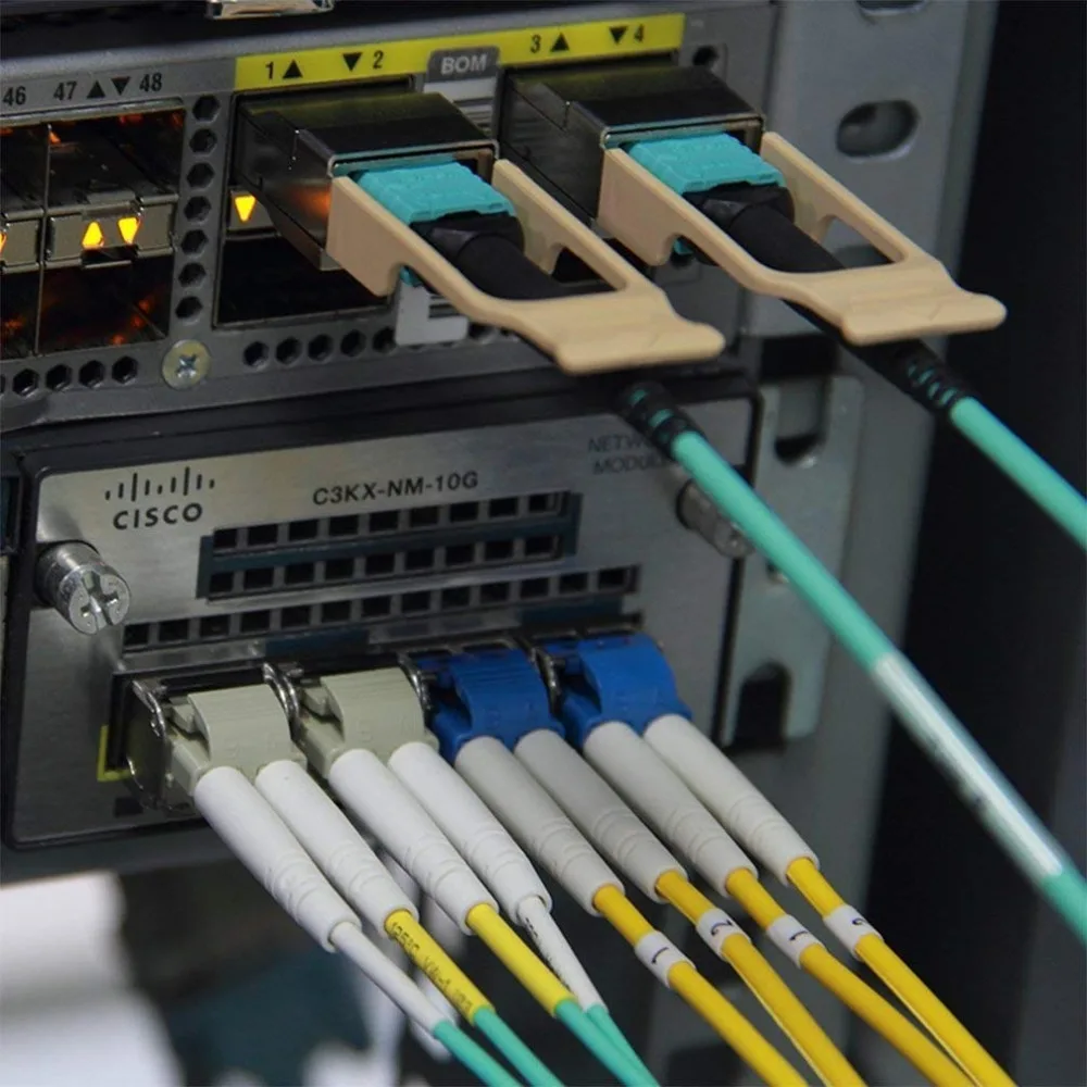 10Gtek 5 метровый (16 футов) MPO патч корд OM3 мультимодовое волокно 8 жильное для QSFP +